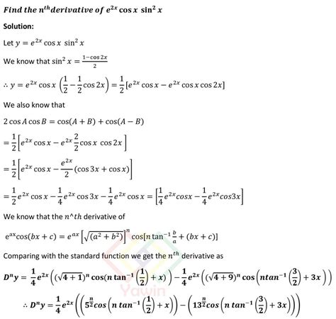 Find the nth derivative of e^2x cos x sin^2x – Yawin