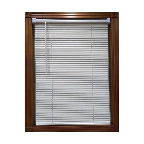 Unbranded White Cordless 1 in. Vinyl Mini Blind - 42 in. W x 72 in. L-201706023 - The Home Depot