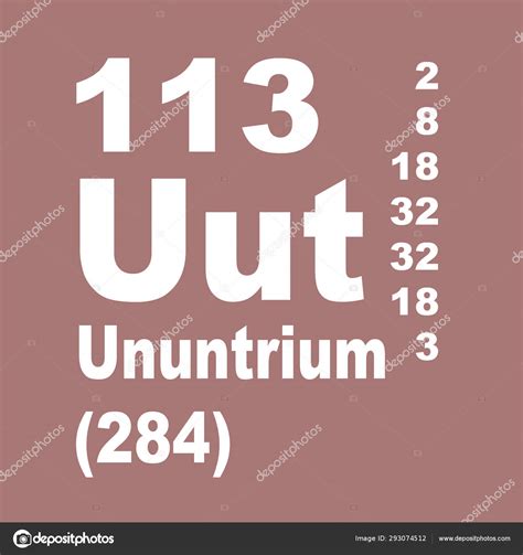 Ununtrium Periodic Table Elements — Stock Photo © imwaltersy #293074512