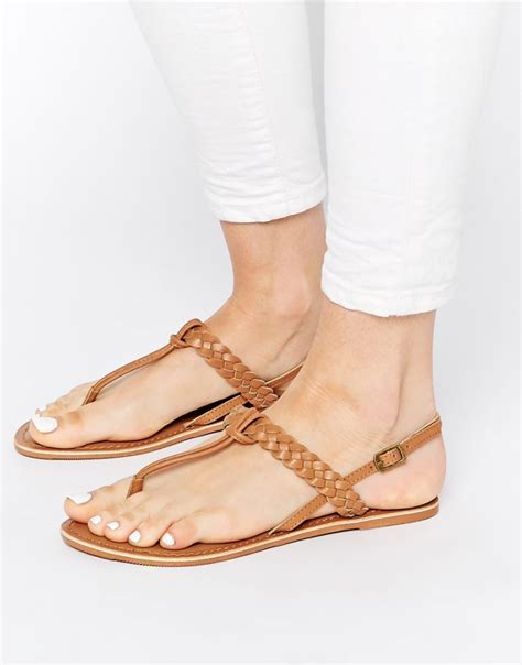 Tan Flat Sandals - CraftySandals.com