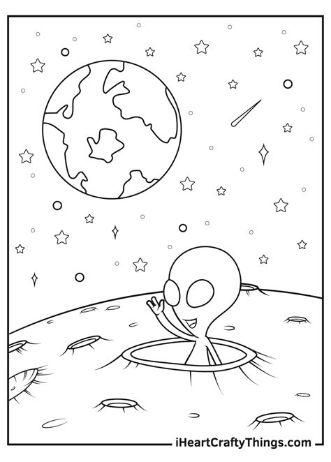 Free Printable Alien Coloring Pages