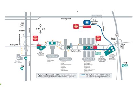 PHX Airport Map - Phoenix Airport Parking Map | Way.com (2023)