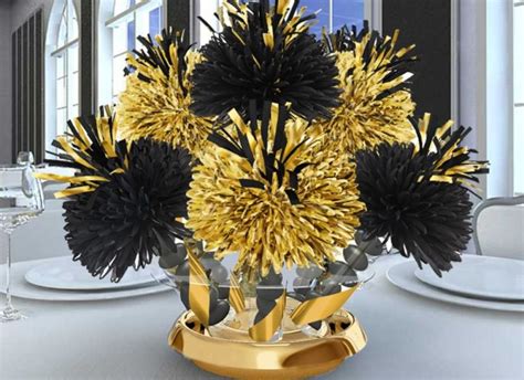 Black And Gold Wedding Centerpieces