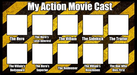 Action Movie Cast Template by Archangel470 on DeviantArt