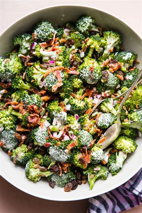 Broccoli Salad With Bacon And Red Onion - Broccoli Walls