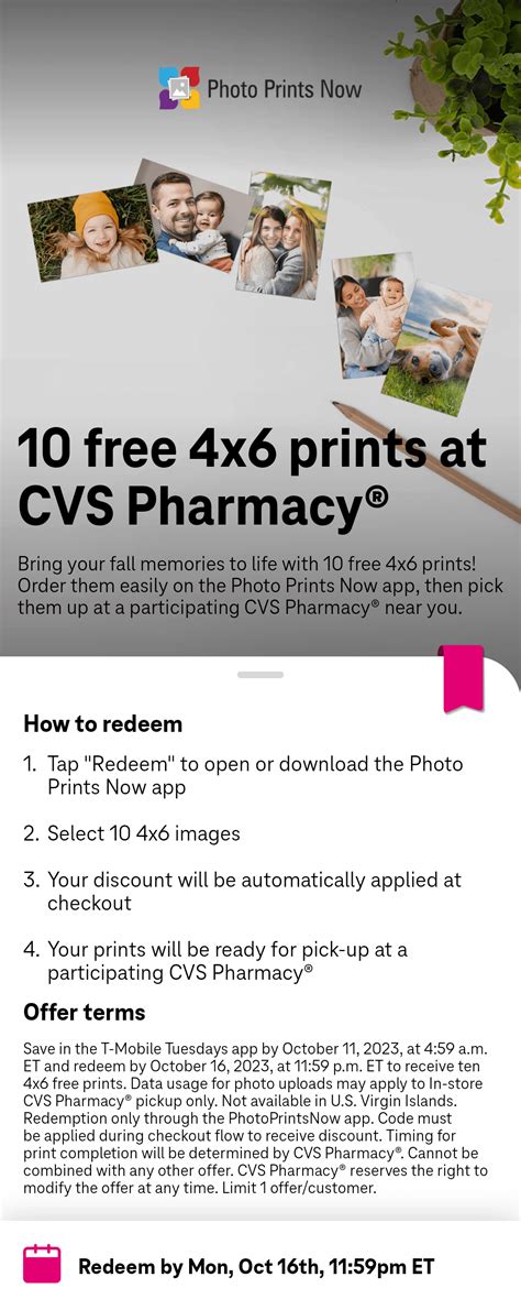 Photo Prints Now - 10 free 4x6 prints at CVS Pharmacy : r/freebies