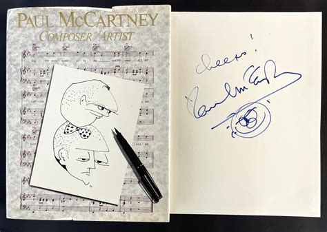 Paul McCartney The Beatles Signed Autograph Book w/ Original Art Sketch ...