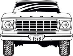 Ford F100 - F150 Classic Pickup Truck Silhouette Decal Sticker | Pickup trucks, Classic pickup ...