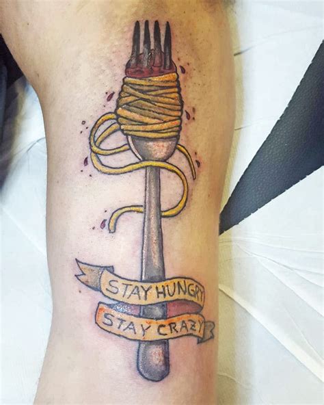 Fork Tattoo Ideas Celebrating Food and Dining