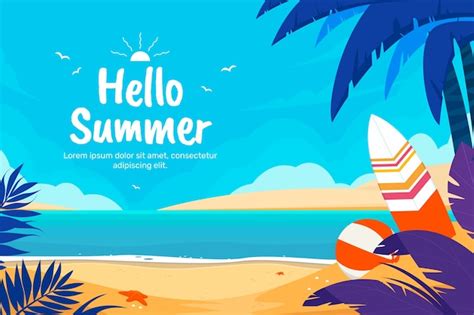 Free Vector | Flat background for summer season celebration