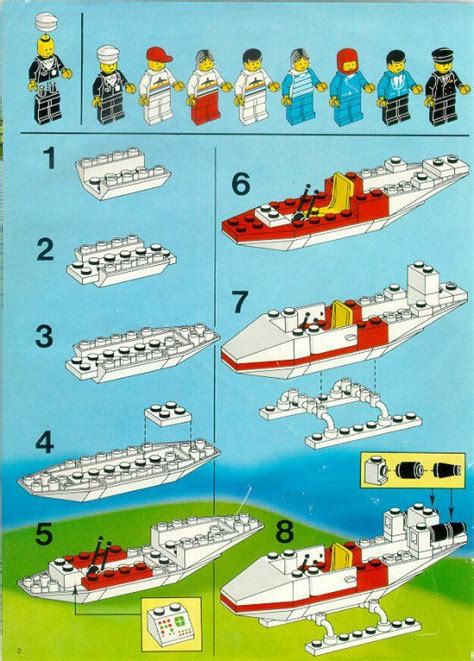 the instructions for lego boats are shown