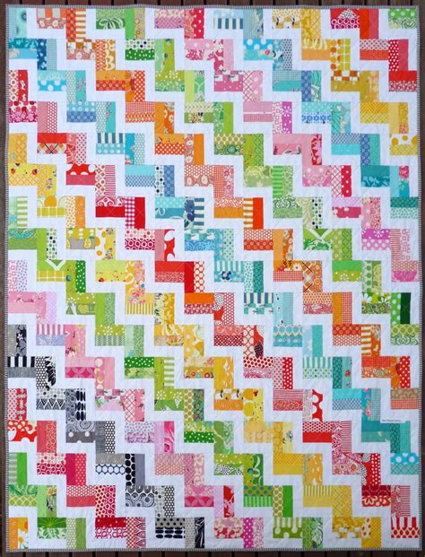 Zig Zag Rail Fence Quilt Pattern (pdf file) / Red Pepper Quilts