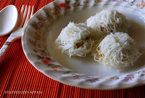 Stuffed idiyappam, south Indian Idiyappam varieties - Raks Kitchen