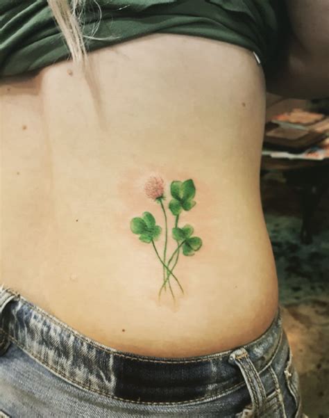 Clump of four leaf clovers tattoo, watercolor tattoo #tattoo #watercolortattoo # ...