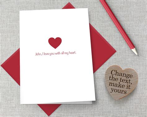 Personalized Valentine's Day Card / Customized - Etsy