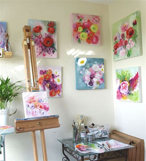 Katie Jobling Artist Studio #painting #art | Acrylic painting inspiration, Floral art, Floral ...