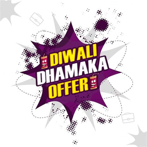 Premium Vector | Diwali dhamaka offer background in pop art style.