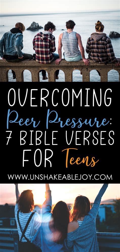 Overcoming Peer Pressure: 7 Bible Verses for Teens - Unshakeable Joy