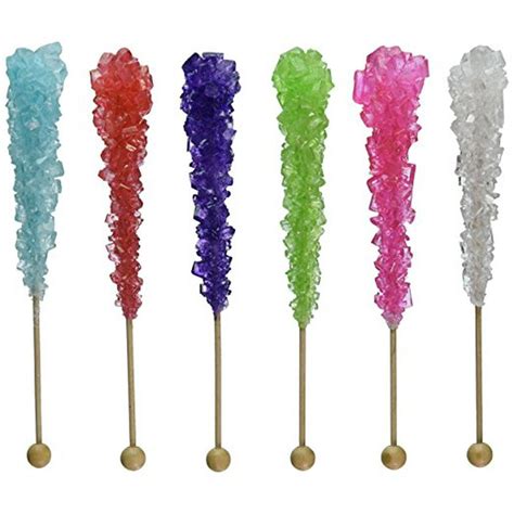 BAYSIDE CANDY ROCK CANDY CRYSTAL STICKS ASSORTED, WRAPPED 20 PIECES!!! - Walmart.com - Walmart.com