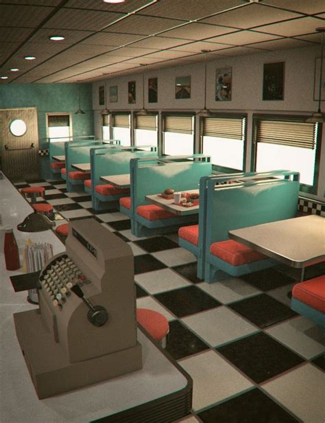 American Diner 60's | Diner decor, Diner aesthetic, Retro cafe