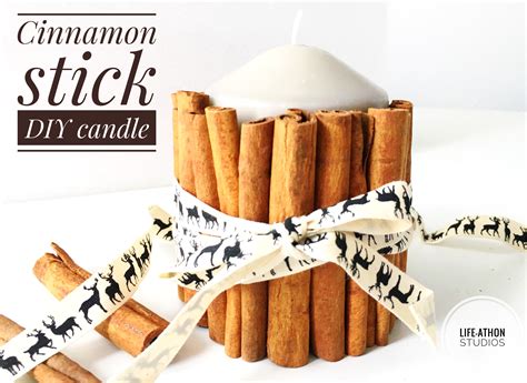 Christmas DIY Project : Cinnamon stick DIY candles - Life-athon