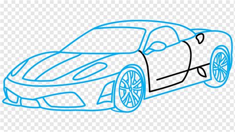 Boceto dibujo coche deportivo, pasos, auto compacto, lápiz, sombreado png | PNGWing