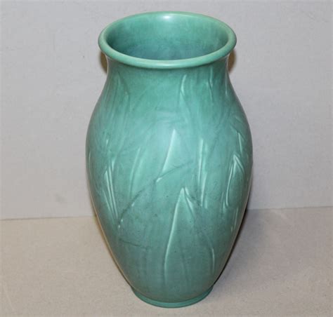 Bargain John's Antiques | Antique Rookwood Pottery Green 11" high Vase - Inscribed Tulip Design ...