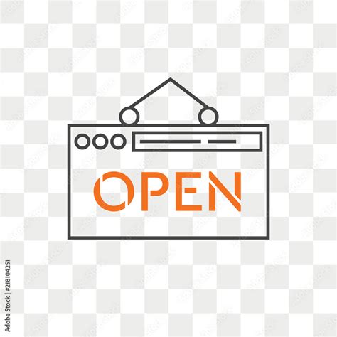 Open vector icon isolated on transparent background, Open logo design ...