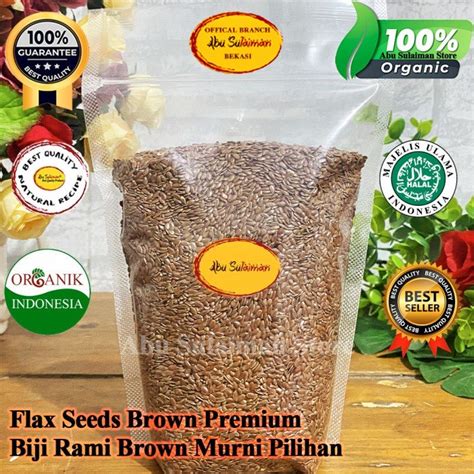 Jual FLAXSEED BROWN 1 Kg / BIJI RAMI 1 KG Flax seeds Coklat / Biji Rami ...