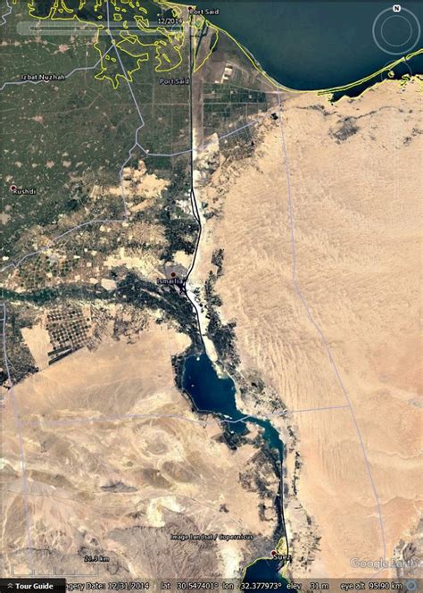 The Suez Canal expansion project - Google Earth Blog