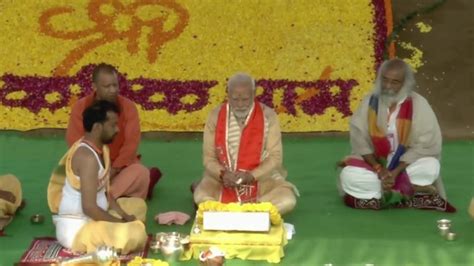 PM Modi Lays Foundation Stone Of Kalki Dham Temple In UP's Sambhal ...