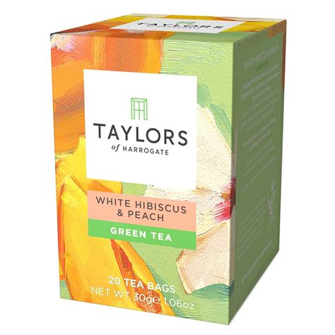 Taylors of Harrogate Tea - White Hibiscus & Peach Green Tea - 20 count