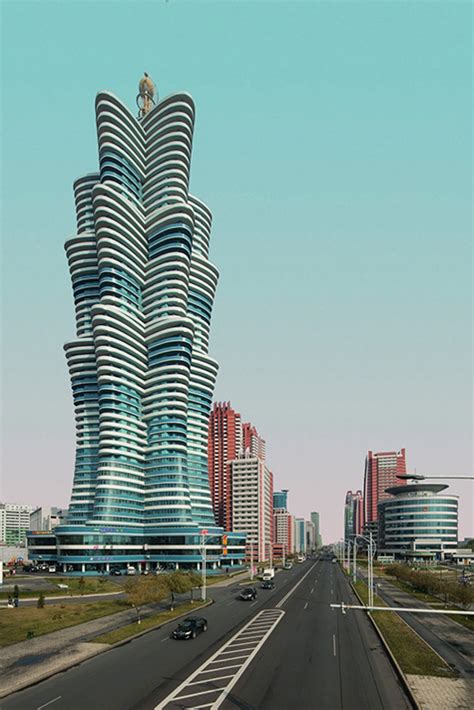 North Korea's pastel colored buildings - Suzanne Lovell Inc.