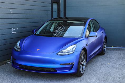 Tesla Model 3 - Matte Metallic Brilliant Blue Wrap | Twiisted Wrap