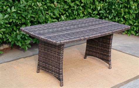 Outdoor Rattan Dining Table With Glass Top : Rattan Sectional Clearance Cushioned Latitude ...