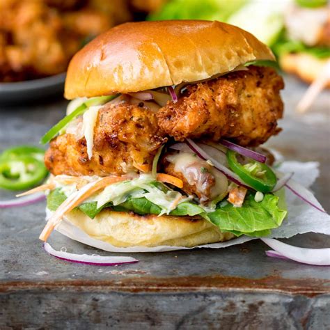 Crispy Chicken Burger with Honey Mustard Coleslaw | Recipe Cart