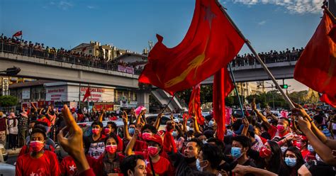 As Bullets and Threats Fly, Myanmar Protesters Proudly Hold the Line ...