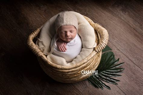 Classic Newborn Boy Photos with Props · Crabapple Photography