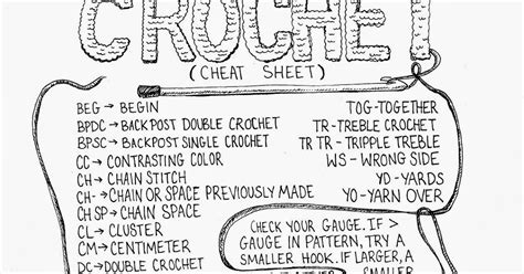 The Daily Becca: Crochet Cheat Sheet