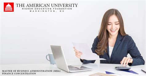 Master of Business Administration (MBA) – Finance Concentration - The American University ...