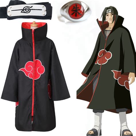 Naruto Anime Naruto Akatsuki Itachi Uchiha Cosplay Costume Cloak ...