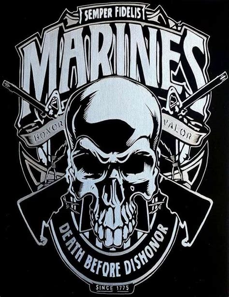 Download High Quality us marines logo skull Transparent PNG Images ...