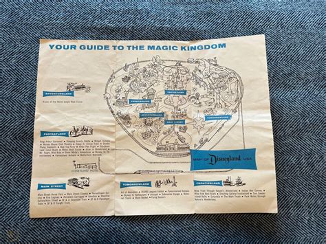 Vintage 1960's Welcome To Disneyland Map Guide Brochure Pamphlet 1961 | #3927227813