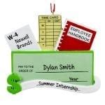 Summer Internship Paycheck Ornament - Personalized Ornaments For You