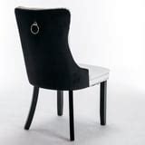 Elegant Button Tufted Dining Chairs, High-end PU and Velvet Upholstered ...