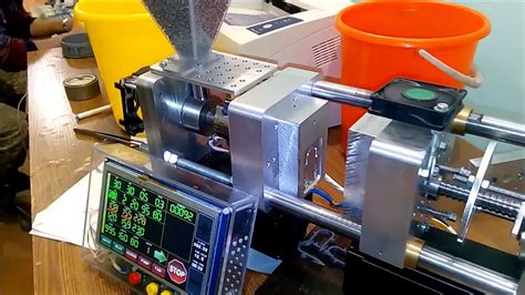 Small plastic injection machine with PLC - YouTube