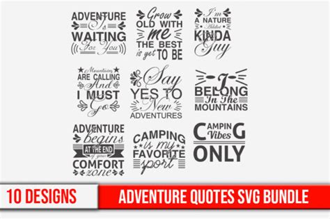 Adventure Quotes Svg Bundle Graphic by Fariya · Creative Fabrica