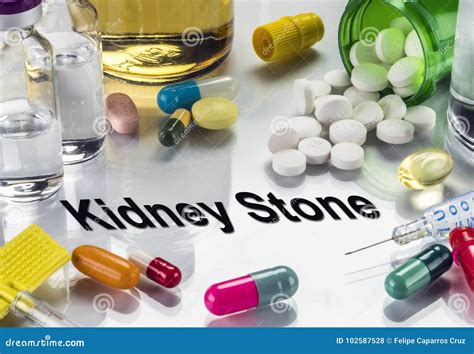 Kidney Stone. Medicines As Concept of Ordinary Treatment Stock Photo - Image of cramp, body ...