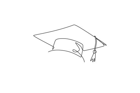 Graduation Cap Line Drawing