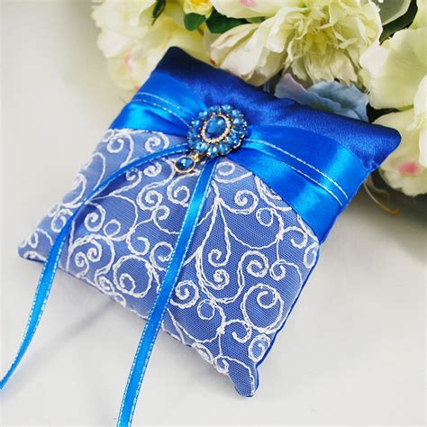 Wedding Ring Bearer Royal Blue Lace Cushion for Wedding - Etsy